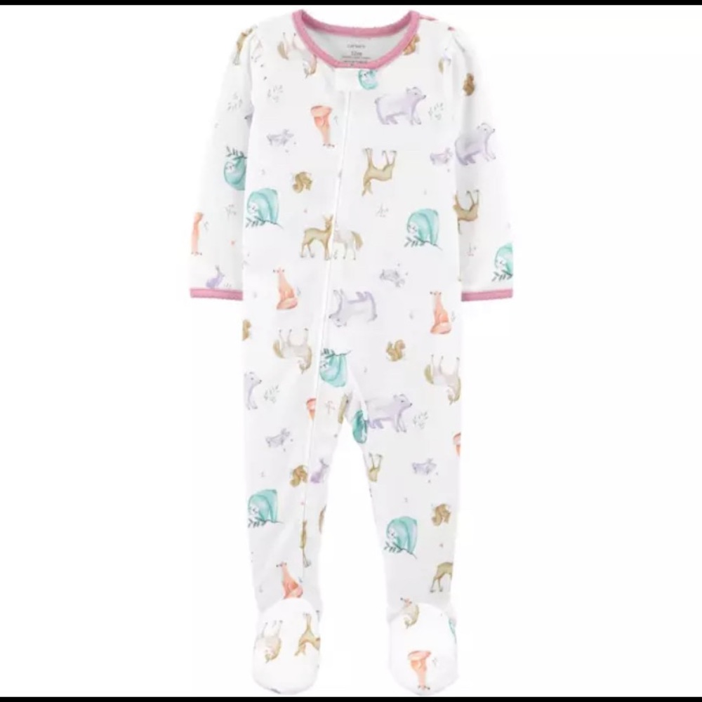 Toddler Girl Carter's Animals 1-Ps Pajamas Size 2T